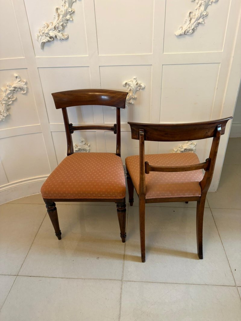 Antique Regency Mahogany Set of 6 Dining Chairs Including 2 Carvers - Image 4